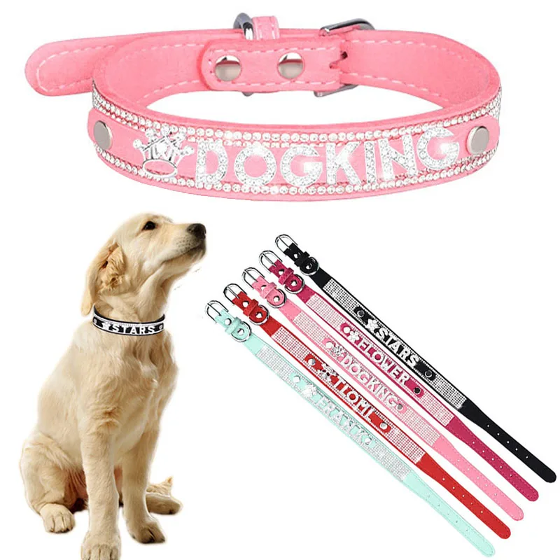 Dog Collars Names Rhinestone Letter Dog Collar Letter Dog Collar