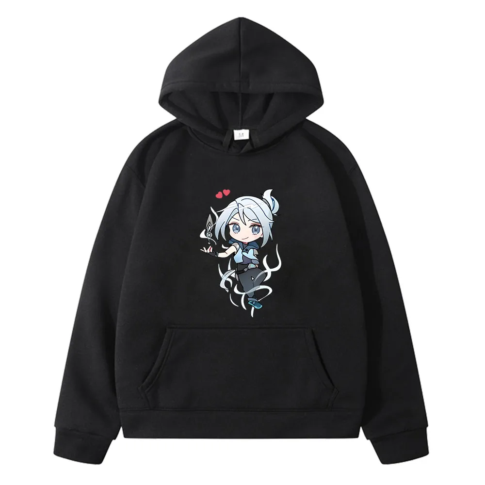 

Jett Graphic Hoodies for Teen Girls VALORANT Sweatshirt Kids Long Sleeve Tops Felpa Moletom Cartoon Funny Sudadera Boys Pullover