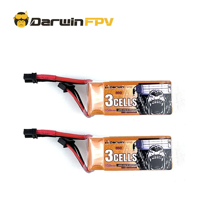 Main tenant une batterie LiPo 11.4V 1150mAh 60C pour drone, lot de 1, 2 ou 4 pièces, échelle de taille visible
