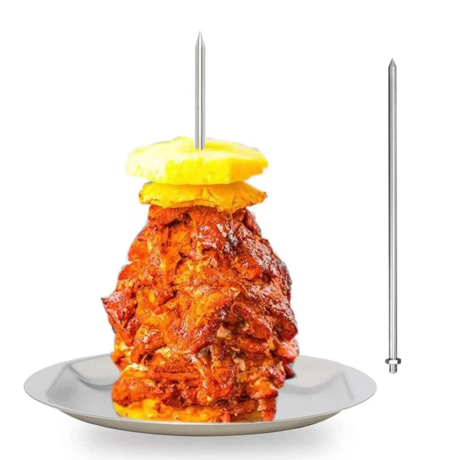 Stainless Vertical Skewer Grill Accessory with 2 Skewers Kitchen Supplies Vertical Skewer Stand for Oven Whole Fish Steak Meat barbecue skewers,bbq grilling accessories