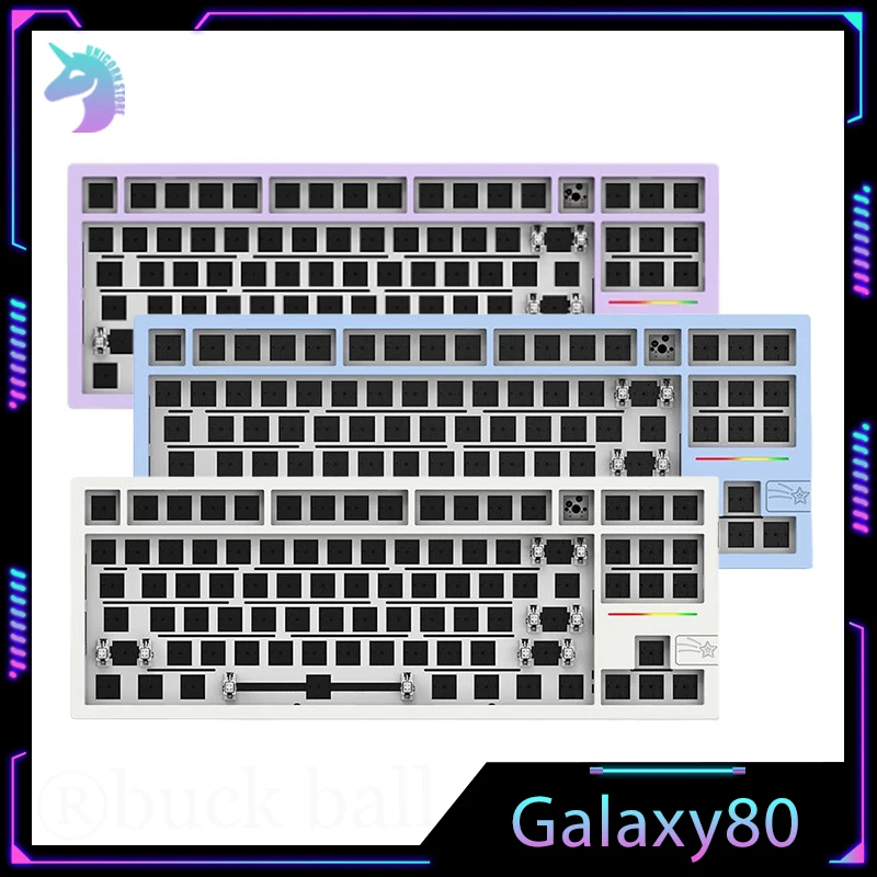 

Pre Sale Galaxy80 Pro Mechanical Keyboard 3Mode Aluminium Alloy Hot Swap Gaming Keyboards RGB Gamer Accessories Keyboards Kits