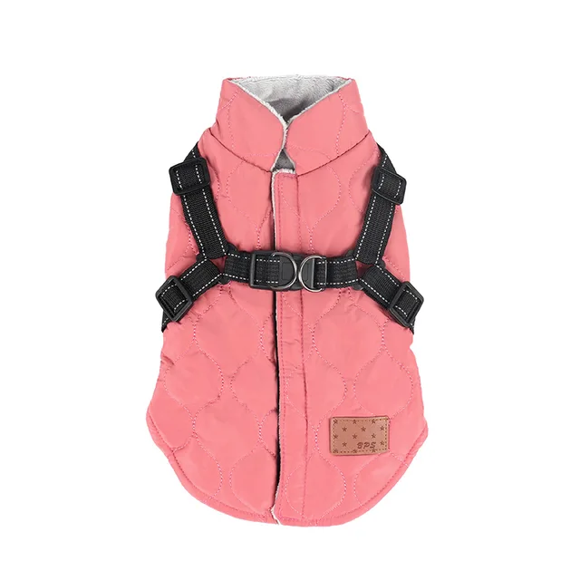 Warm Dog Clothes for Small Dog Windproof Winter Pet Dog Coat Jacket Padded Clothes Puppy Outfit Vest Yorkie Chihuahua Harnes 3