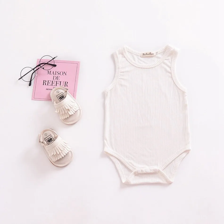 0-24 Months Baby Girl Boy Clothes Newborn Baby Romper Summer Solid Color Cotton Triangle Jumpsuit Toddler Girl Fall Clothes 2020