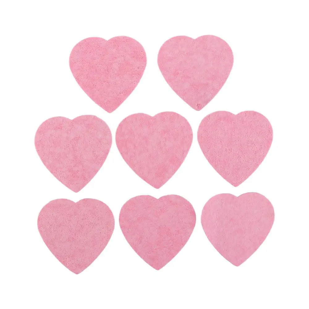 Description Picture 3 of item10 Pieces Pink Cosmetic Puff 7mm Natural Makeup Remover Tool Heart Shaped Face Washing Cleansing Sponge Compressed Sponge Travel