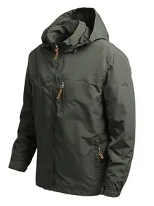 Мужская водонепроницаемая куртка с капюшоном, верхняя одежда для улицы, ветровка, ветровка, куртка на весну и осень, модная одежда, пальто