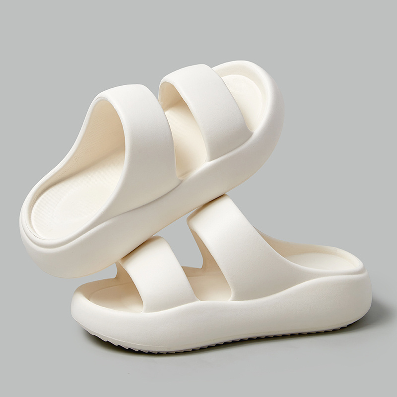 New Thick Bottom Cloud Slippers Women Comfort Soft Sole Eva Platform Sandals Woman Summer Double Strap Non Slip Beach Slippers