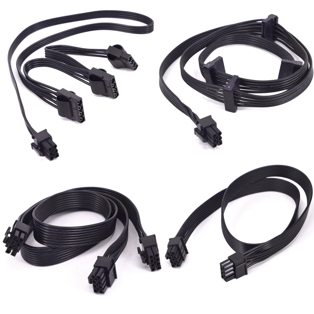 PCI-e 6Pin to 4 SATA 4Pin IDE Molex Power Supply Cable - GPU CARD 8Pin to 6+2Pin for ASUS ROG THOR 1200W 1000W 850W, Compatible with 3080TI Description Image.This Product Can Be Found With The Tag Names 3080 ti power cables, Molex cable 8 pin gpu, Power gpu cable molex, Power supply cable, Sata 8 pin gpu
