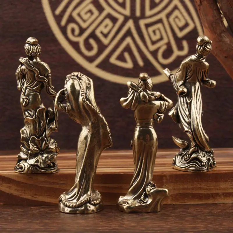 1 Stück Xishi Diaochan Wang Zhaojun Yang Yuhuan Retro-Dekoration Tischdekoration Handwerksornamente Vier Schöne Frauen Figuren Heimdekoration – Detail 2