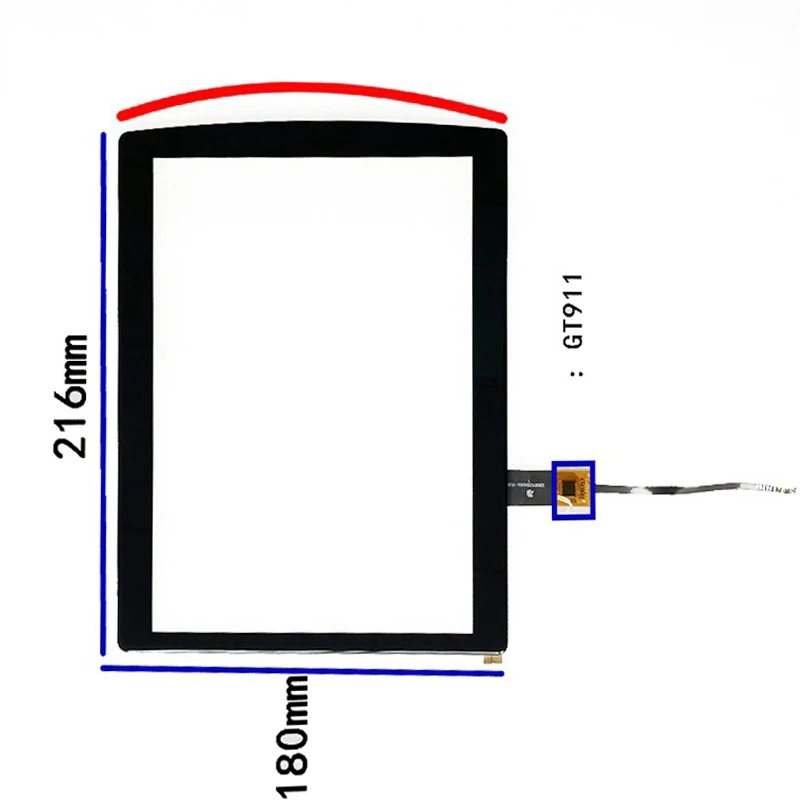 Polegada 2.5d 6pin Toque Zb097gs0416a para Cs-ctp10183-a Fpc Carro Sensor de Toque Painel Gps Peças Digitador para Tesla Rádio Vidro 9.7