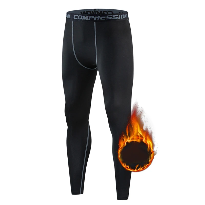 Winter Men Thermal Underwear Man Fleece Leggings Tights Warm Long