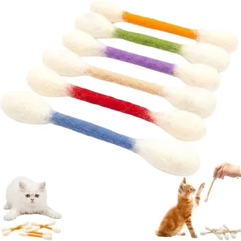 1/6 Pezzi Giocattolo Interattivo per Gatti con Erba Gatta, Adatto per Giocare in Interni, Corda Resistente per la Dentizione, Regalo per Appassionati di Giochi Interattivi per Gatti