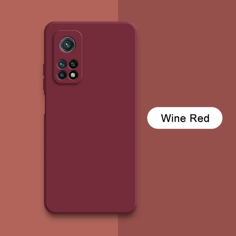 Premium Square Liquid Silicone Soft Candy Protective Phone Case