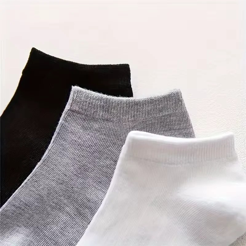 Unisex Solid Color Ankle Socks 10 20 40