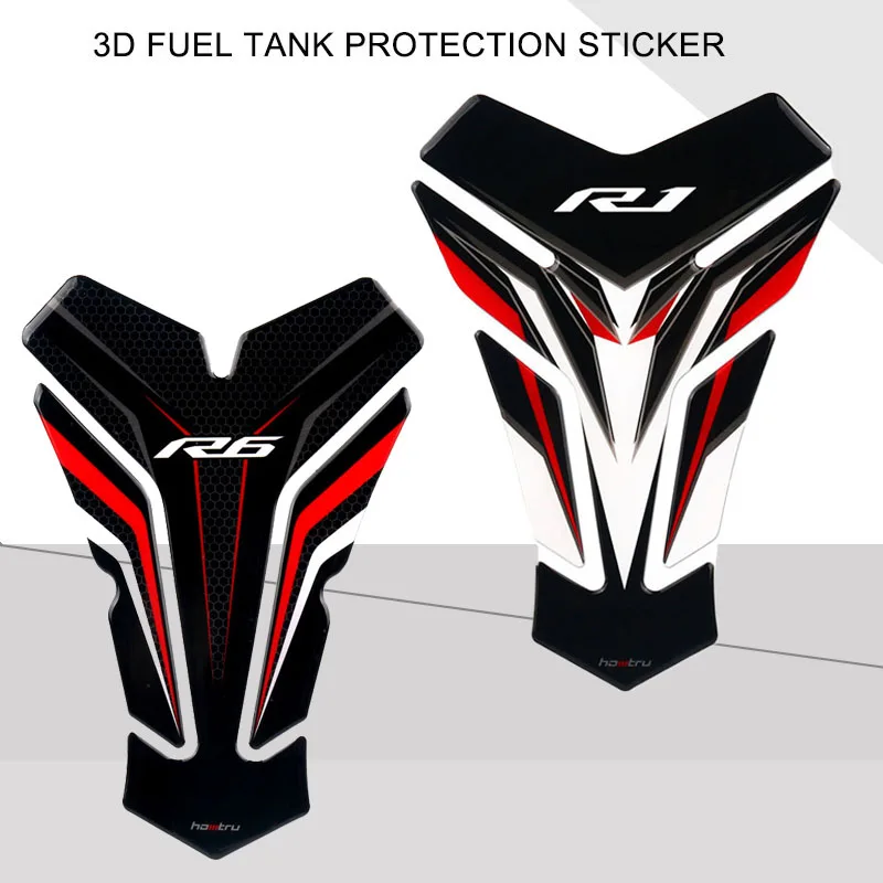 

For YAMAHA YZF-R1 YZFR3 YZF-R6 YZF-R15 YZF-R25 Tank Sticker Motorcycle Fishbone 3D Fuel Tank Pad Protective Stickers Decals