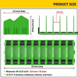 Plier and Tool Storage Rack - Durable Organizer for Tools and Accessories (Green)