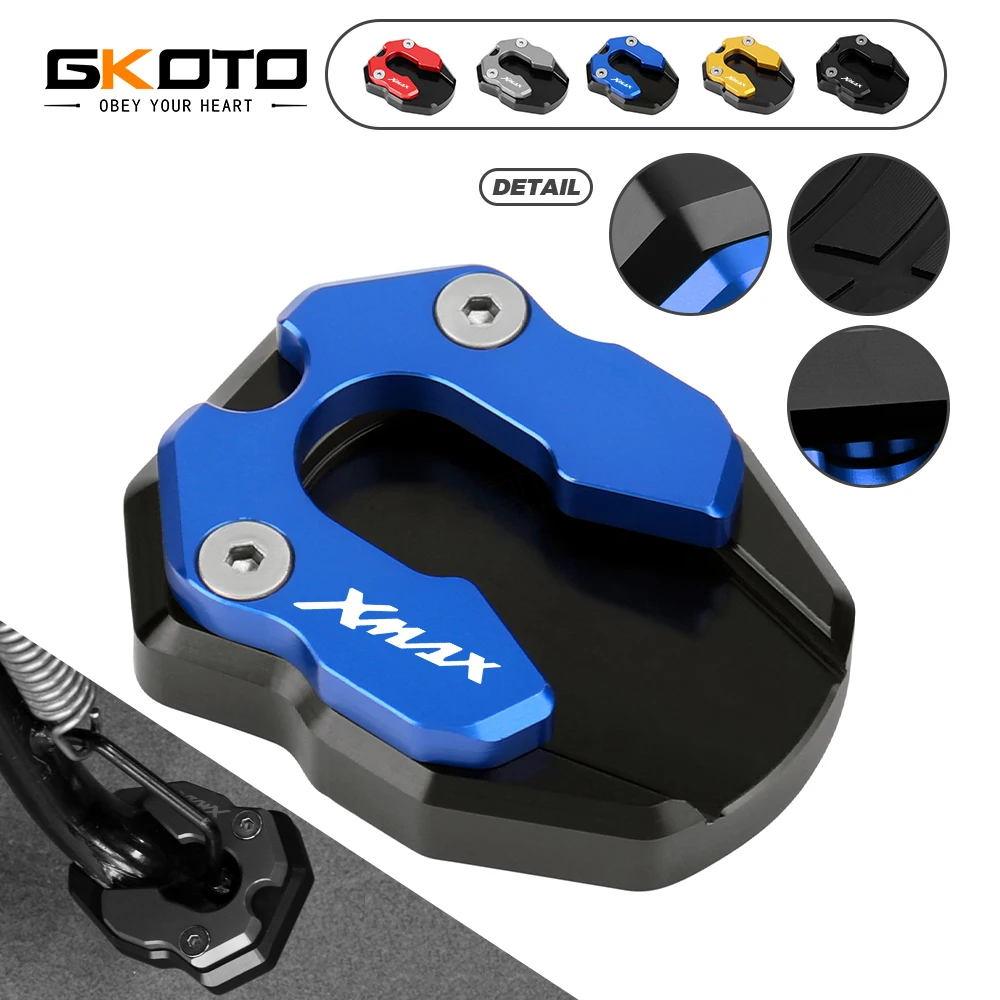 Per Yamaha Xmax 125 250 300 X-Max300 Xmax 2017-2020 2021 Moto Cnc Side Stand Extension Pad Support Set Di Piastre Per Cavalletto