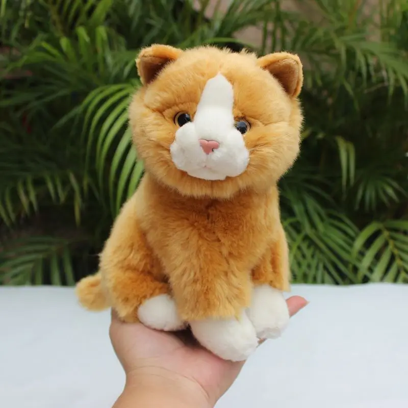 new orange soft Plush high quality cat Toy Soft Doll Kids birthday Gift About 20cm