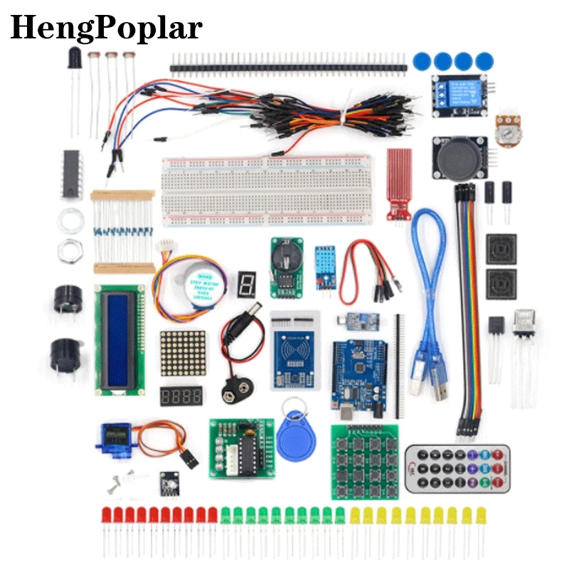Il Più Nuovo Kit Di Avviamento Rfid Per Arduino Uno R3-Per Uno R3 Breadboard E Supporto Step Motor / Servo /1602 Lcd / Jumper Wire/