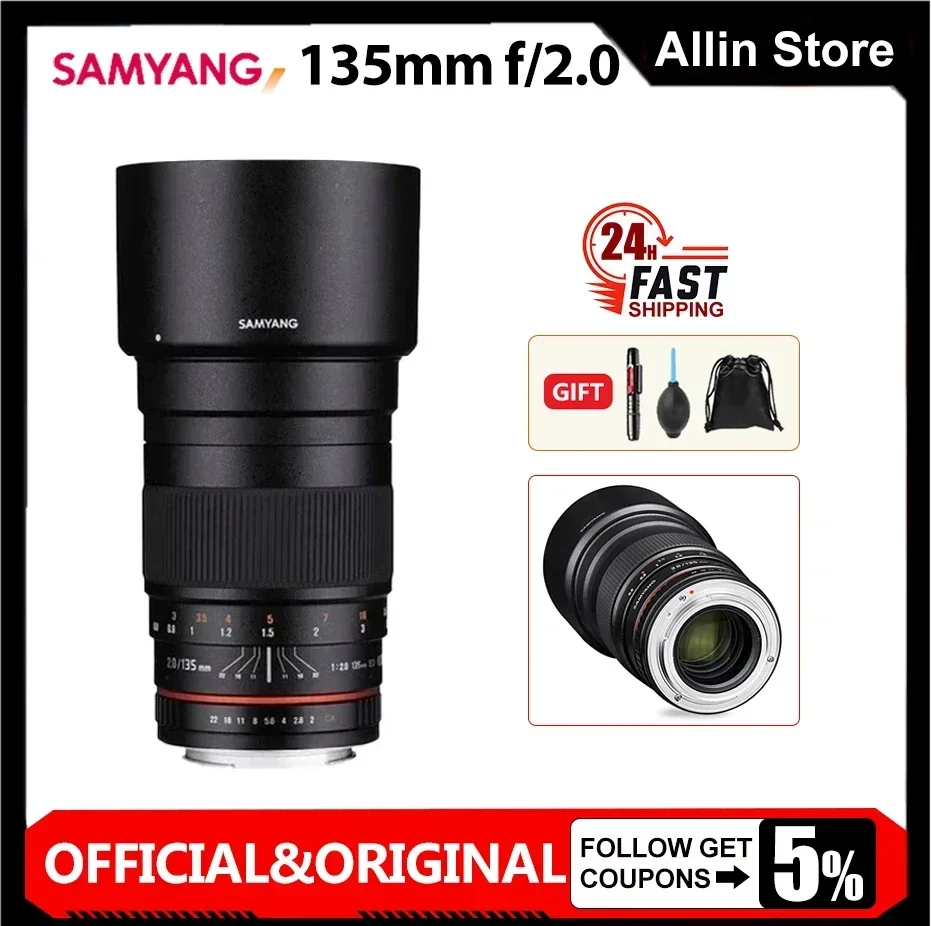 Samyang 135mm f/2.0 ED UMC Lens Full Frame Format Ultra