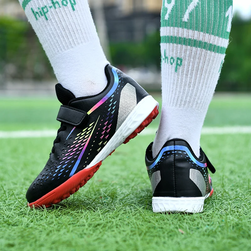 Boys Soccer Cleats Anti Slip Kids Sneakers Fashion Children Football Boots Comfort Youth Turf Shoes Outdoor Hard Court Studs