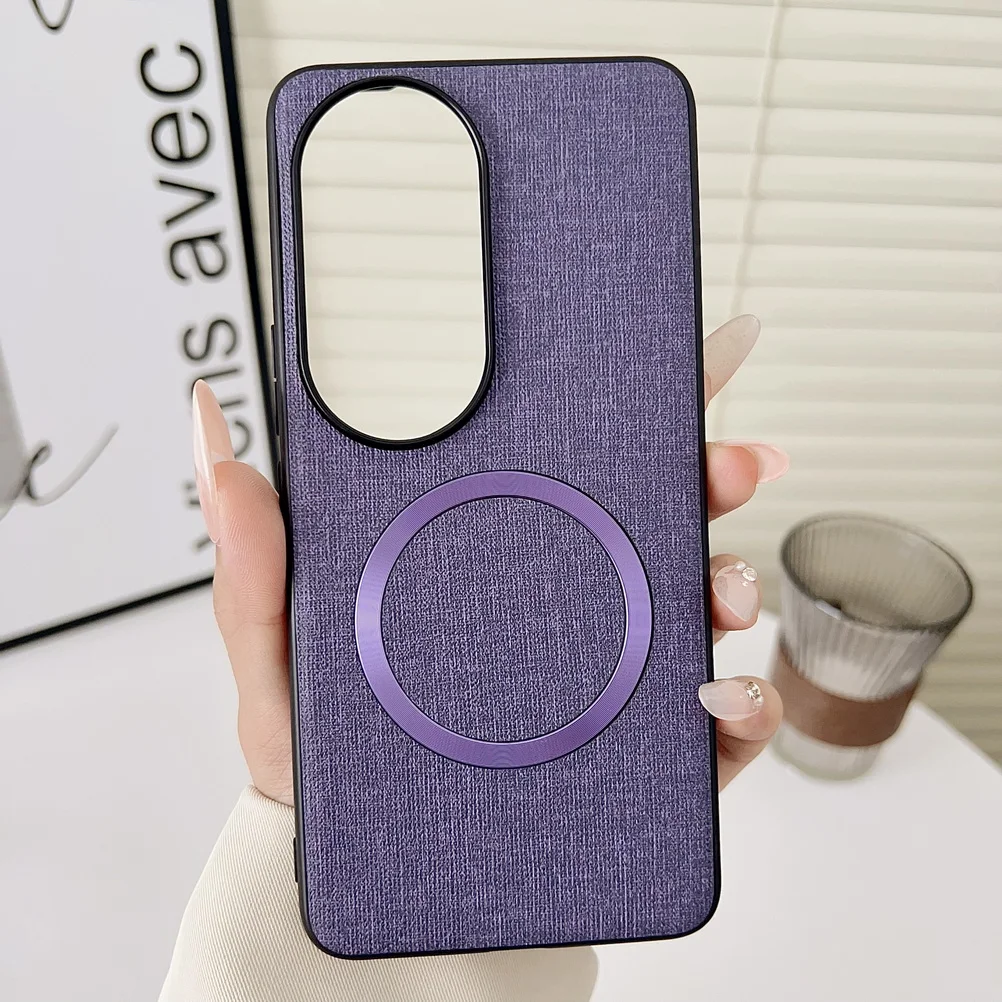 Luxury Magsafe Magnetic Leather Case with Wireless Charging Cover