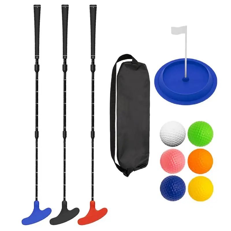 

Golf Putter Set Portable Mini Golf Equipment Practice Kit 3-Section Combo Rod with 6 Practice Golf Balls for Golf Trainer Kit