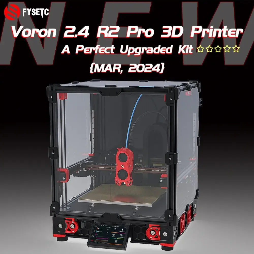 FYSETC Voron 2.4 R2 Pro Kit 350mm CoreXY with Stealthburner CNC VORON TAP CNC X-axis Hollow Rail HDMI5 Screen 3D Printer Parts