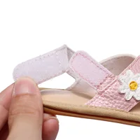 ma&baby 0-18M Summer Baby Girl Shoes  Newborn Infant Toddler Daisy Floral Pu Leather Sandals Soft Baby Shoes 6