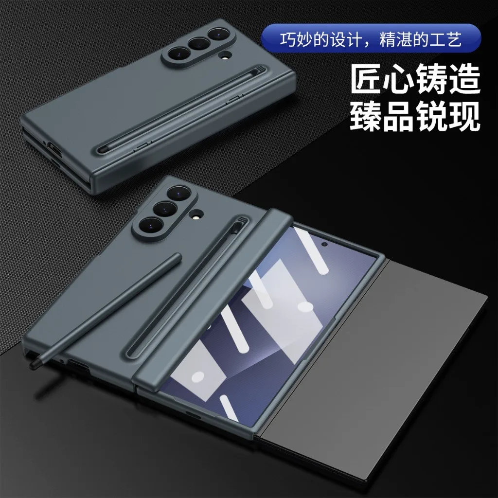 Deluxe TriFold Phone Case with Tempered Glass & Stylus Holder