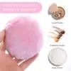 Borla de maquillaje con lazo ultra suave: Aplicador de Polvos Facial y Corporal | Emoape