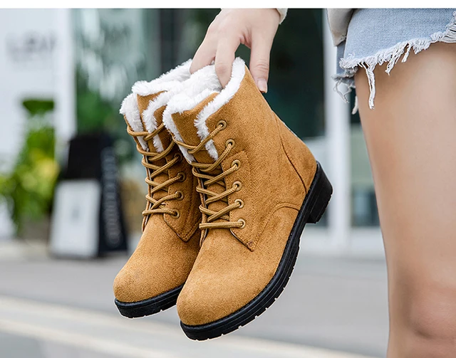 LIANYUN Botas de Nieve para Mujer con Forro de Felpa y Acolchadas