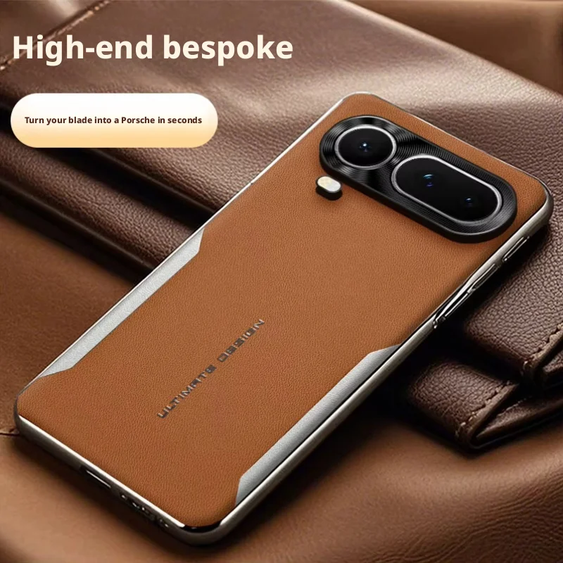 Elegant Air Leather Case - Anti-Fingerprint, Wear-Resistant, Impact-Resistant, with Lens Coverage