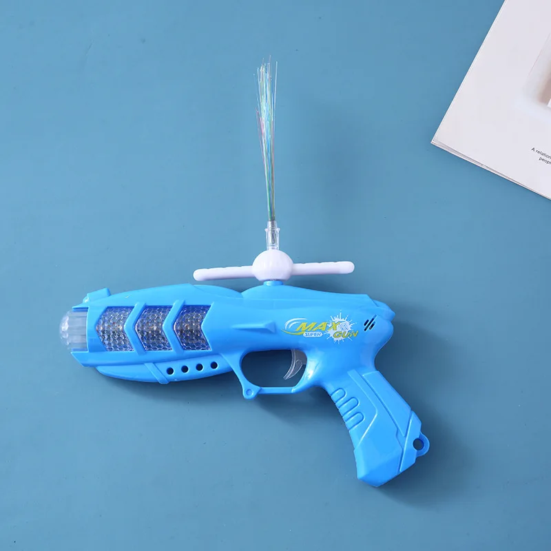 New Children's Toys Electric Music Projection Fiber Gun Rainbow Projection Sound Light Gun Pistol Luminous for Kid Boys Birthday 3