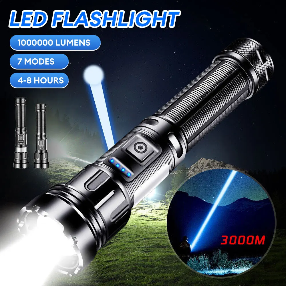 Led Flashlight Aluminum Alloy XHP70.2 XHP50.2 Tactical Hunting Torch Usb Rechargeable Zoomable Lantern 18650 Battery фотографии