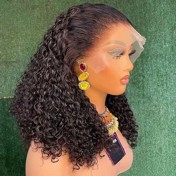 Brazilian Short Bob 100% Human Hair 13x4 Lace Frontal Human Hair Deep Wave 13x4 Lace Front Curly 4x4 Lace Closure Wigs For Women