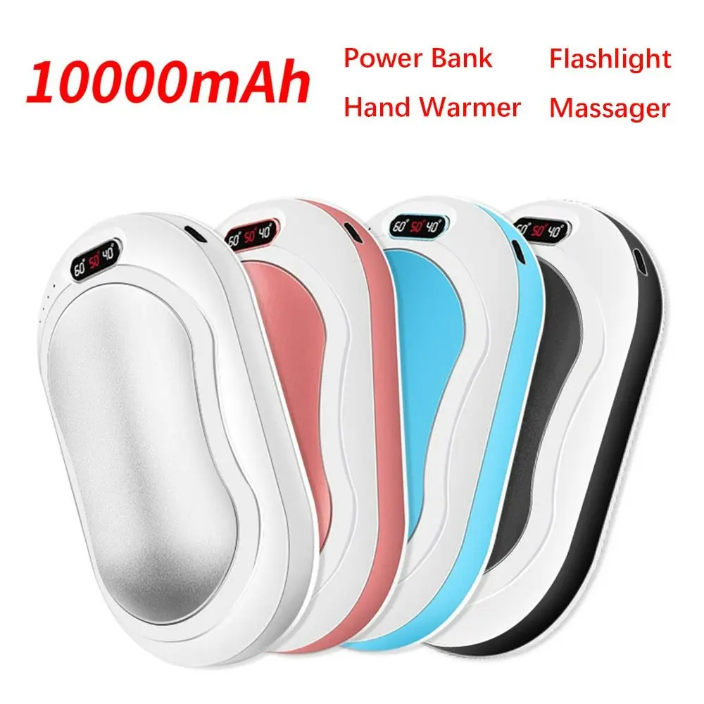 Chauffe-Mains Rechargeable 10000 mAh Power Bank USB Chaufferette électrique  [Le Noir], Cadeau d'hiver Idéal