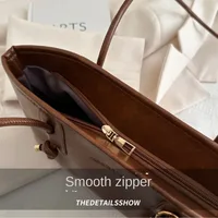 Trend PU Leather Work Shoulder Bag Large Capacity Simple Female Crossbody Bag Solid Color Commuting Bag Women Female