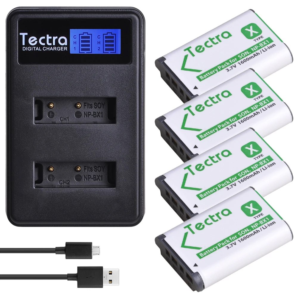 Np-Bx1 Npbx1 Batteria + Lcd Doppio Caricatore Per Sony Zv-1 Zv1 Dsc-Rx100 Rx100Ii Fdr-X3000 Hdr-As50 As300