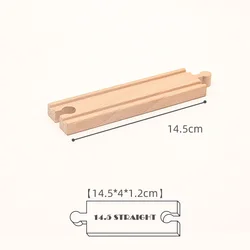 Wooden Railway Train Track Toys - Beech Wood Track Accessories (14.5cm track)