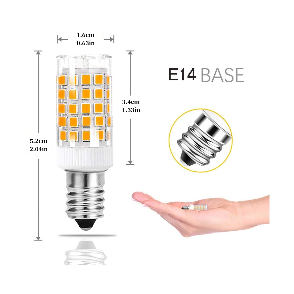 무지향성 LED 전구, 220V T3 T4 베이스 교체, 천장 선풍기, 샹들리에, 디밍 불가, E14 3W, 9W, 6 개