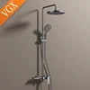 VGX Shower System Set Bathroom Shower Faucet Set 3-way Rainfall Shower Set Shower Mixer Crane with Hand Shower Set Gold Black 3