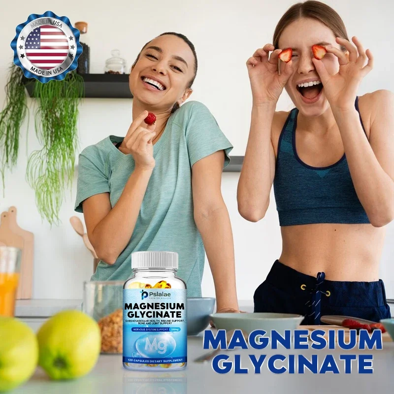Magnesium Glycinate 500mg-Supports Muscle, Nerve, Joint and Heart Health, Promotes Deep Sleep