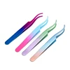 Custom Eyelash Tweezers Anti-static Pincet Eyelash Extension Tweezer 100% Closure Makeup Tool for Classic Easy Fan Russian Lash 6