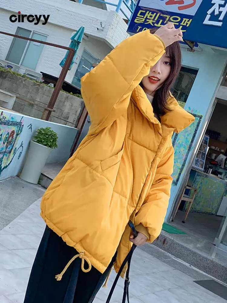 Yellow Puffer Jacket Women Yellow Puffer Jacket Cropped Korean