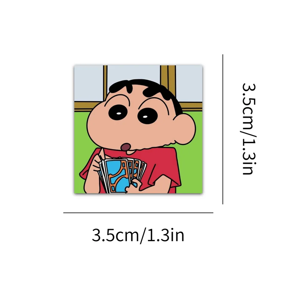 60 Pcs Japanese Cartoon Stickers, Crayon Shin-chan Anime
