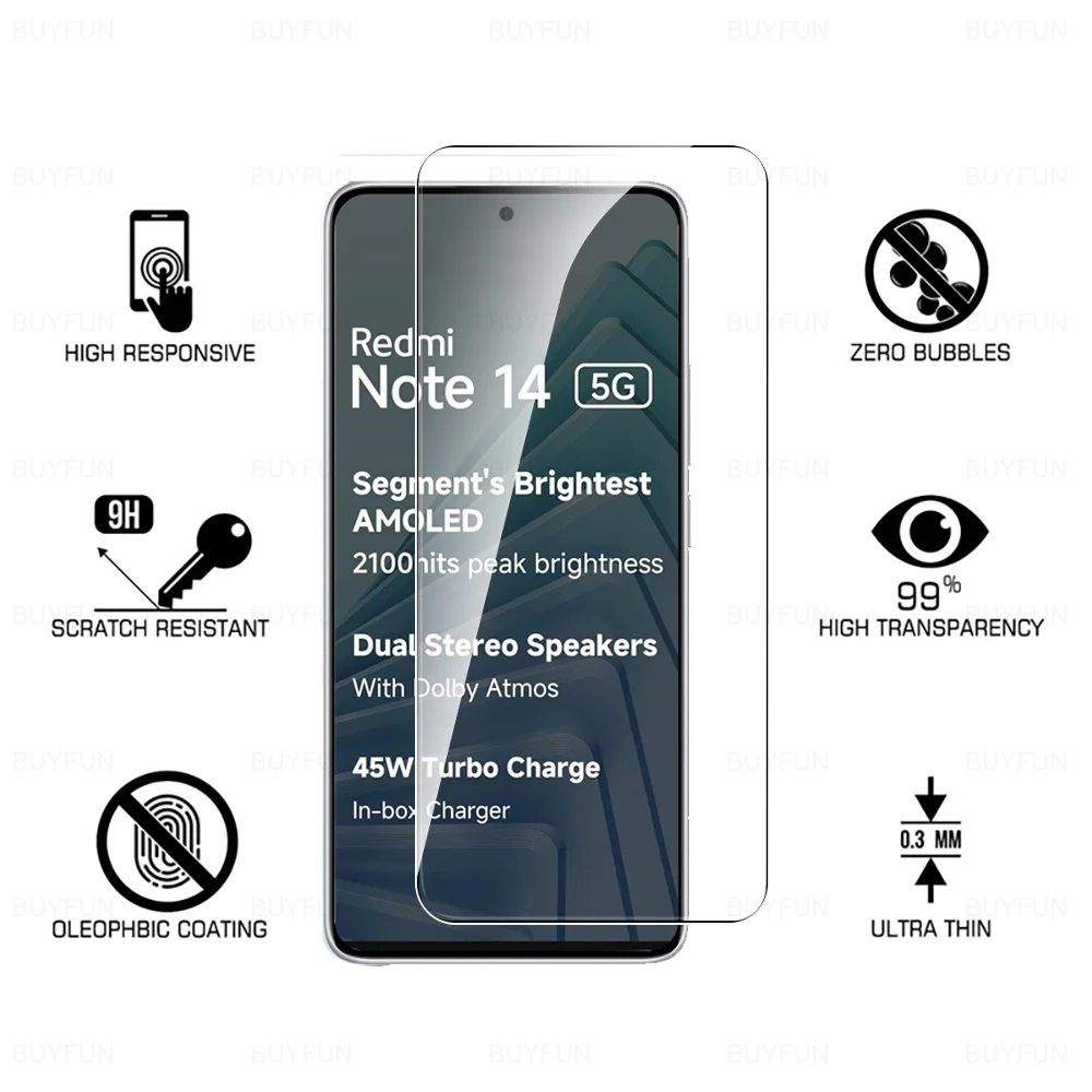 Tempered Glass Screen Protector - Anti-Scratch, HD Clear - Pack of 1-5