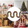 5M/16FT Christmas Tinsel Garland with LED Lights Christmas Tree Decoration Garland Christmas Tree Ornaments with Led Lights 5