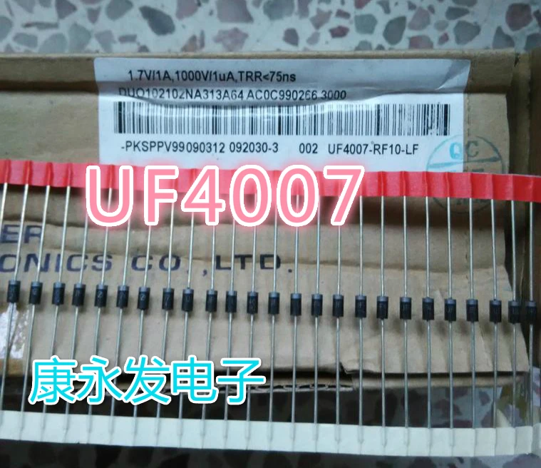 

Оригинальный новый чип UF4007 1A1000V HER107, Диод Быстрого Восстановления UF1007, 100 шт.