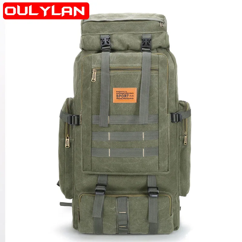 

Waterproof Outdoor 80L 600D Nylon Trekking Hunting Bags Backpack Outdoor Military Rucksacks Training Molle Tactical Knapsacks