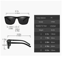 Square Polarized Sunglasses for Men and Women Lightweight Frame Sun Glasses - Image 2